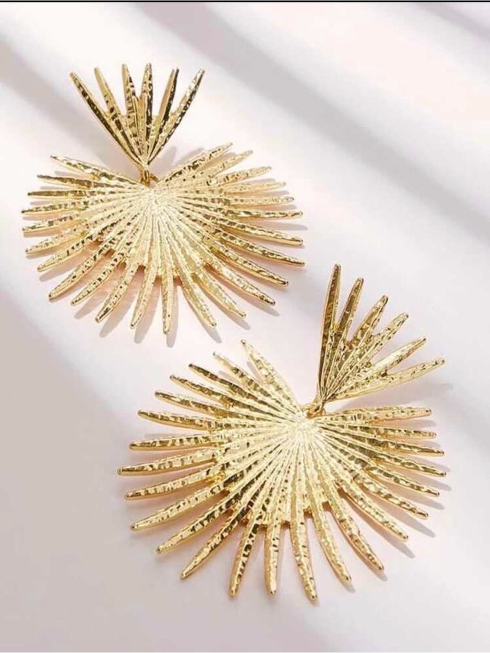Gold Sunburst Statement Earrings - Women Jewelry